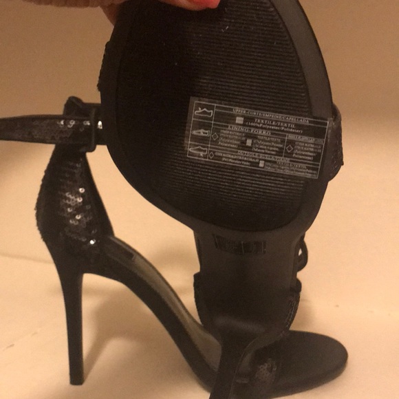 Butterfly Sequence Black Heels - Picture 2 of 3
